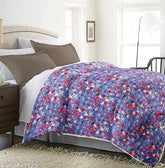 Cotton-blend reversible AC comforter (260 GSM), double size for winter, Dulai Rajai design