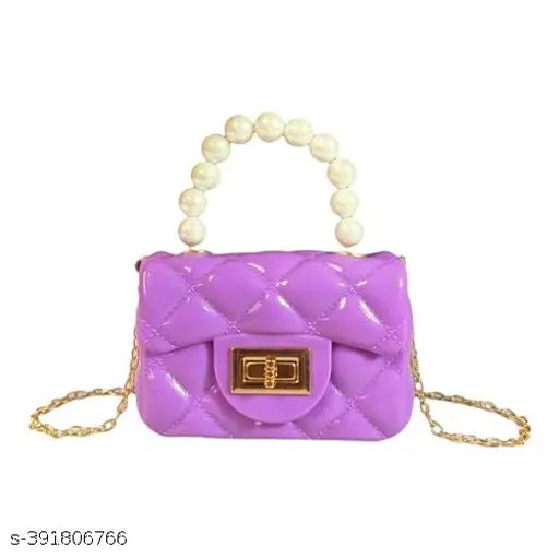 Synthetic self-design mini jelly purse bag for girls with push lock and knob closure, durable and waterproof, versatile shoulder/handbag with removal strap, trending western style gift