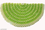 Embellished net rosy green breads clutch, handmade with green beads, free size for trendy women's fashion