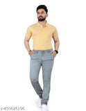 Stylish latest denim jeans for men, solid pattern, sizes 28-40, India origin