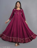 Rayon printed Alisha Ensemble kurti, three-quarter sleeves, vibrant combo on mannequin