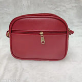 Faux leather slings bag (PU), 4 compartments, solid net, free size (8in x 2in x 6in), ESMODA designer accessory from India