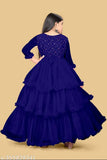 Gorgeous cotton frocks combo for kids, solid pattern, three-quarter sleeves. Indian-made children's dresses for parties, sizes 9-16 years and 0-2 months