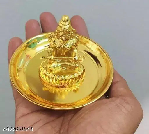 Traditional brass Annapurna Mata goddess idol, depicting the deity of food and kitchen. Perfect for home or temple decor