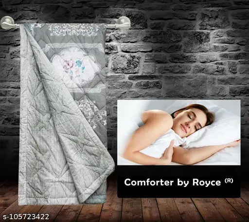Cotton king-size Royce Ultrasonic comforter, ultra-soft microfiber filling, durable ultrasonic stitching