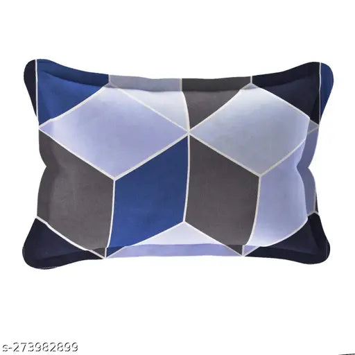 Cotton blend geometric flat bedsheets, pack of 2 by Jadim Enterprises - soft, luxurious, and color fade resistant for single bed use