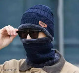 Woolen men's balaclava cap with face cover, warm and cozy unisex winter accessory from India