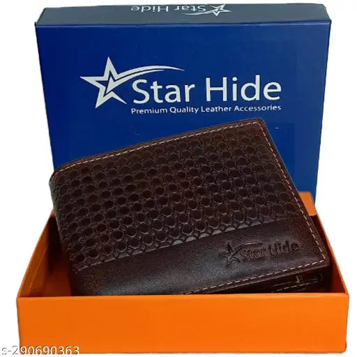 Solid leather men's wallet, high-quality craft with 6 card slots, coin pocket, 2 currency compartments, and bill section. Free size (L:22cm, W:8cm). Perfect for gifts, functional design for everyday use