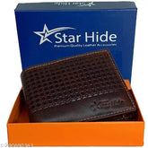 Solid leather men's wallet with 6 card slots, coin pocket, currency compartments, and more. Handcrafted genuine leather accessory, perfect for everyday use