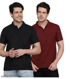 Cotton blend half sleeve polo T-shirt combo pack for men & boys in solid colors, available in sizes S-XXXL including plus sizes, made by SON ENTERPRISES India