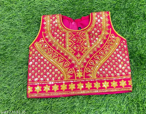 Embroidered kids Lehenga Choli (6-10 years) in cotton silk and net, floral stitch design on display