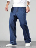 Indian denim baggy jeans with loose fit, oversized style. Ideal for casual, urban streetwear and vintage fashion
