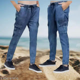 Denim dyed/washed Smart Jeans Jogger Cargo Pant for men & boys, soft, comfortable, and nicely designed. Single piece in size 28 (waist 28in, length 37in, hip 32in). Indian origin