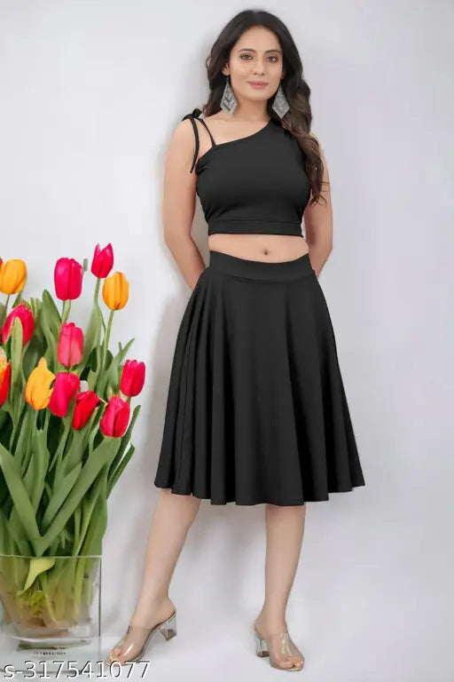 Lyocell solid skirt for ladies, Indian-made, sizes S-XXXL