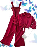 Indian-made solid crepe long sleeved jumpsuit (N), size S or M