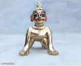 Brass Radha Rani idol, intricately detailed Indian God statue (approx 130g)