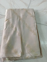 Golden foil print viscose saree with georgette blouse, Indian traditional wear
