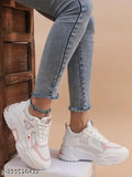 Latest pink synthetic love shoes, solid net pattern, women's size range: 23.5cm-26cm, India origin