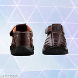 Synthetic leather sandals for kids, textured net pattern, suitable for boys and girls aged 6 months to 5 years, origin India