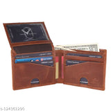 Solid leather men's wallet, genuine premium quality, 5 compartments, RFID blocking, handcrafted in India