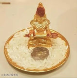 Brass gold Annapurna Mata Goddess of Food idol, 5cm x 3cm x 4cm, traditional Indian decor