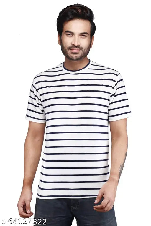 Fancy Ravishing Men's Cotton-Blend T-Shirts, printed net pattern, quick-dry, Indian origin