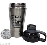 Green stainless steel gym shaker, 900ml capacity with leak-proof technology, ideal for protein shakes