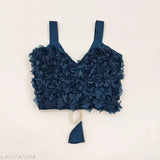 Embellished semi-stitched net lehenga and dupatta in super net fabric for kids aged 0-10 years, India origin