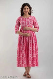 Pink rayon anarkali blouse with stitched fit and printed combo, popular Indian fashion for M, L, XL, XXL