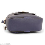 PU sling bag for girls, solid net design, compact mobile side bag with 3 compartments. Free size (L5xW6xH4in). Made in India