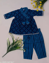 Pure cotton printed pyjama set for kids, vibrant Sanganeri design, 100% cotton, size 6-24 months, Indian origin