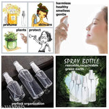 White refillable travel size mist bottles (pack of 5) for perfume or cleaning liquids