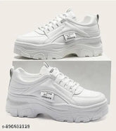 Mesh & rubber minky shoes for men and women in solid pattern, lace-up fastening. Multiple sizes available, from IND-3 to IND-8. Modern casual footwear, originating from India