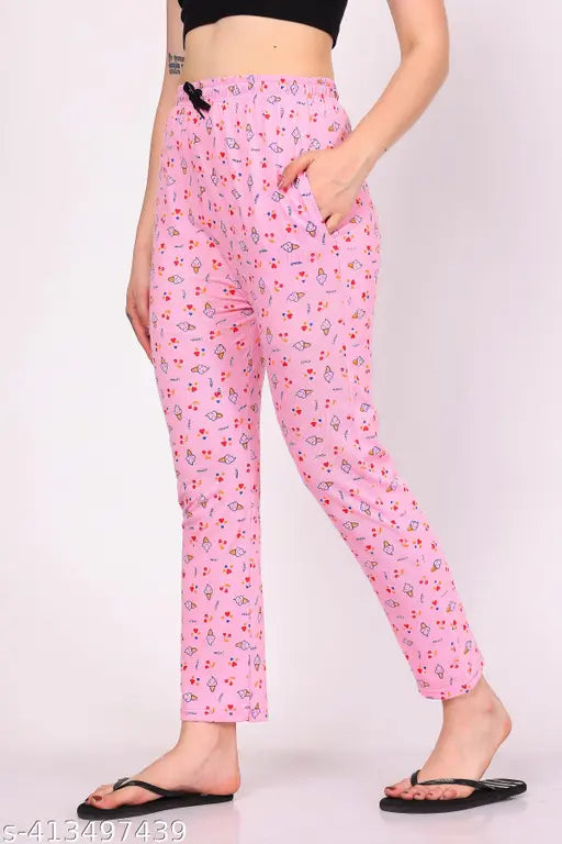 XXL size, Indian-origin maxi cotton pyjamas featuring Chill Chik print