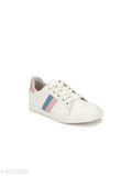 Genuine leather, breathable kids' sneakers, white with lace-up detail, made in India