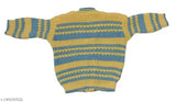 Handmade unisex wool sweater, striped pyjamas & cap set for newborn babies (0-6 months), made in India