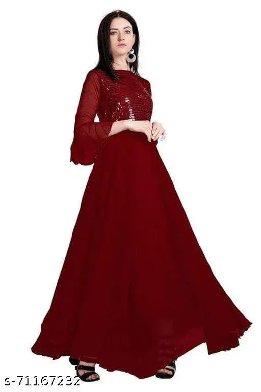 Embellished Georgette ISHAkurti blouse, three-quarter sleeves, Indian traditional fashion