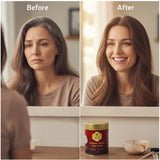 Organic Dark Brown Hair Color Mix (Henna Powder with Indigo, Tulsi, Baheda & Thankuni) - Natural herbal hair dye for deep care and conditioning