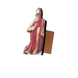 Multicolor wooden Kanchi Sri Sankaracharya Maha Periyava tabletop devotional audio player, plays songs jeya jeya sankara & siva siva sankara. Rectangular shape, 2x AA batteries included