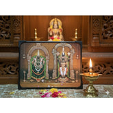 Multicolor wooden Tirupati Balaji Padmavati Venkateshwara Swamy devotional player with audio function, 6x8 inch size, oriented rectangular