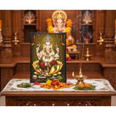 Multicolor wooden Lord Ganesha tabletop devotional player with audio play function, size 8x6 inches, operates on 2x AA batteries