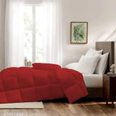 Reversible microfiber comforter, single size duvet (200 GSM), luxurious and hypoallergenic cotton fill, rich hues in Indian craftsmanship