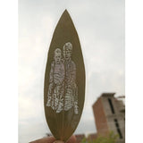 Custom Engraved Parent-Child Leaf Art on Natural Preserved Leaf, family bond love, authentic preserved leaves, unique keepsake for parents