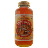 Indraja Agmark Coorg Vegetarian Semi-Liquid Honey, natural color variation, bottle container