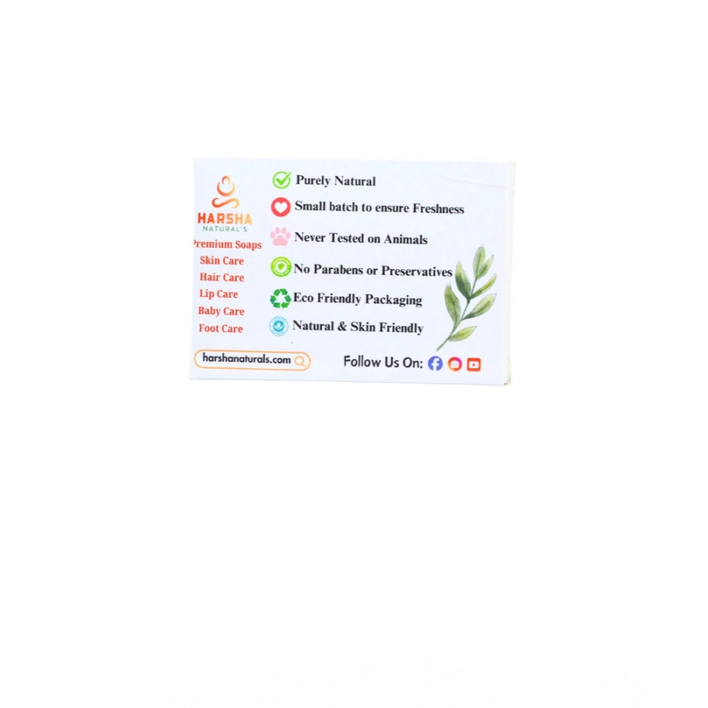 Gold Harsha Naturals Multani Mitti soap (100GM), natural bathing soap with coconut oil, olive oil, aloe vera extract, and neem extract for all skin types