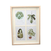 Multicolor acrylic collage frame with nature-inspired leaf artwork, ideal for art cards, photos, or botanical prints. Suitable for contemporary, Scandinavian, or earthy interiors. Decorative use only, handle with care