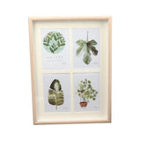 Multicolor acrylic collage frame with nature-inspired leaf artwork, ideal for art cards, photos, or botanical prints. Suitable for contemporary, Scandinavian, or earthy interiors. Decorative use only, handle with care