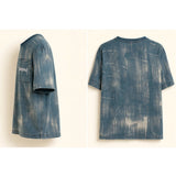 Men's Cotton Acid wash T-shirt (Blue)