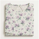 Women's Linen Printed Kurti (Lavender)