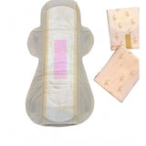 Pack of_12 Pcs Cotton Bamboo Sanitary Pads with Wings (White, each pack_6 pads)